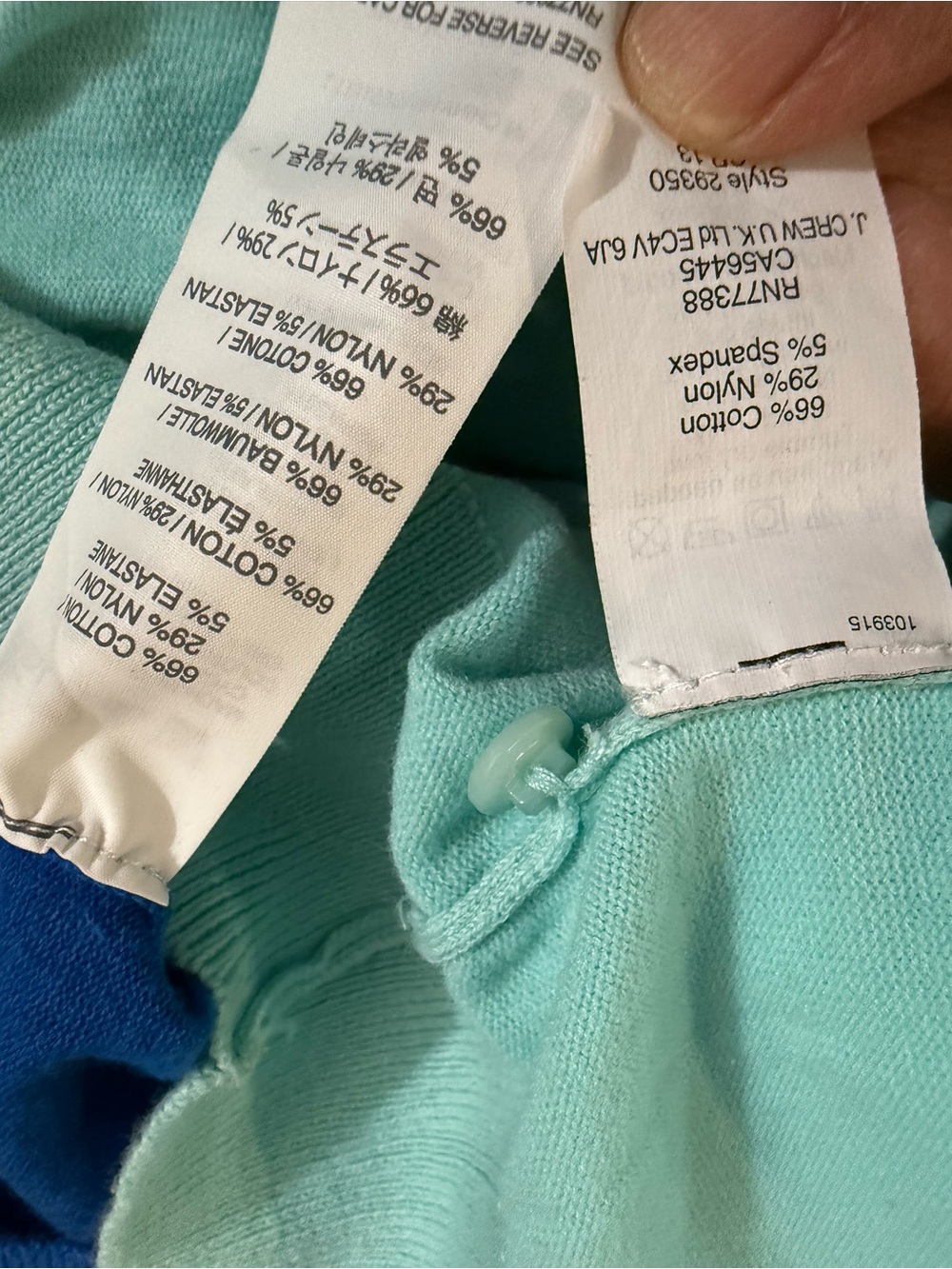 J. Crew Crewneck Button Cardigans in Mint Green and Royal Blue (2 Pack) - Picture 5 of 5